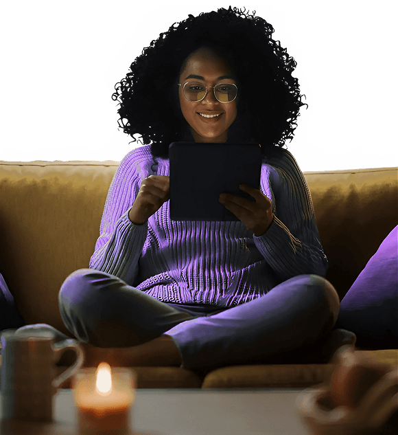 Woman using tablet